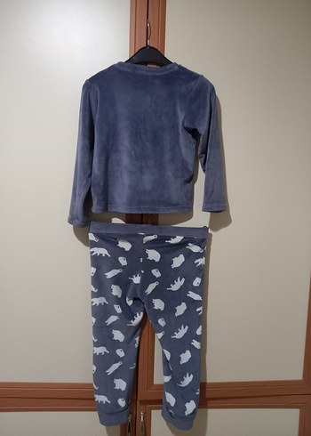 Diğer catherine's marka Erkek Çocuk Gri Baskılı kadife Pijama Takımı