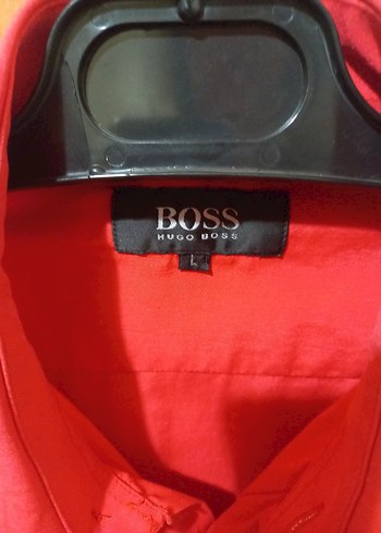 Boss Nar çiçeği kırmızı erkek gömleği - Görsel 3