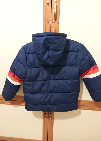 Lacivert Erkek Çocuk Kapüşonlu Kaban - Görsel 3