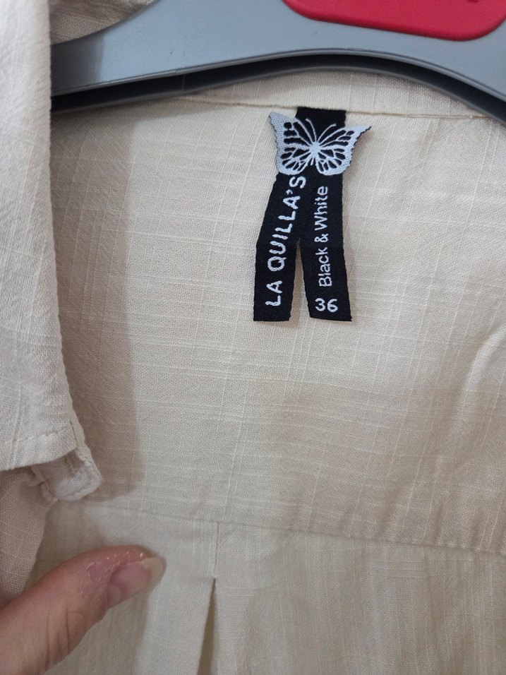 krem gömlek - Görsel 3