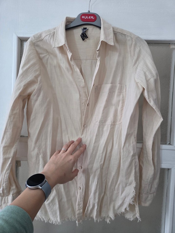 krem gömlek - Görsel 2