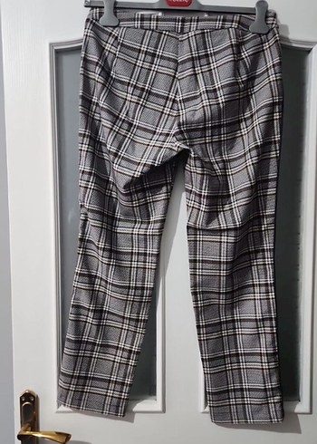 Ekose Kadın Kumaş Pantolon - Görsel 5