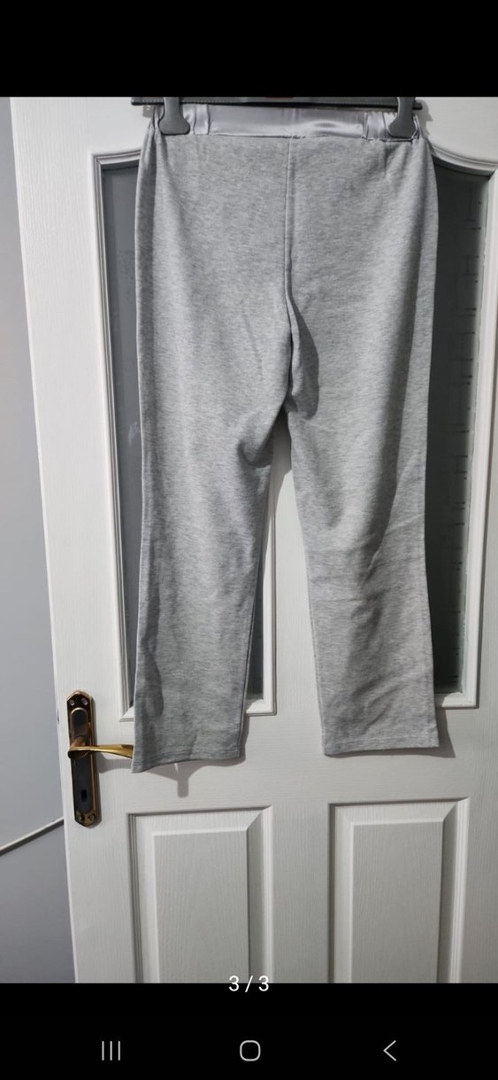 Gri Kadın Salaş Spor Eşofman Altı - Görsel 3