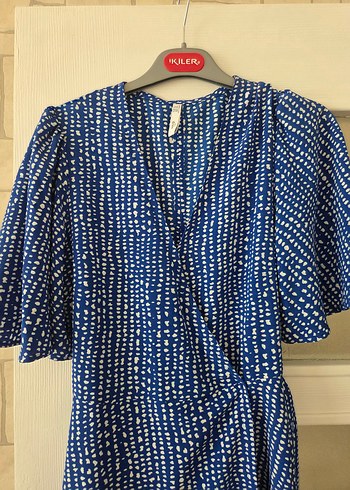 mango lacivert elbise - Görsel 7