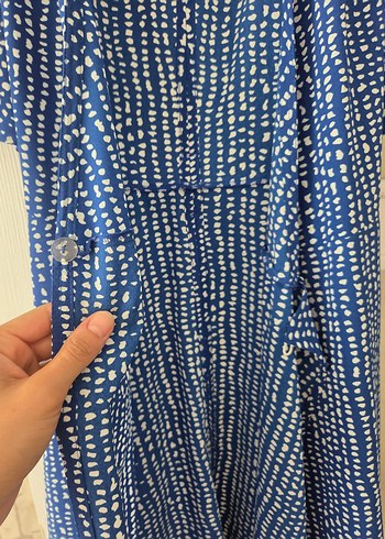 mango lacivert elbise - Görsel 4