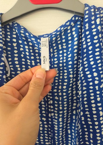 mango lacivert elbise - Görsel 2