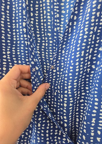 mango lacivert elbise - Görsel 6