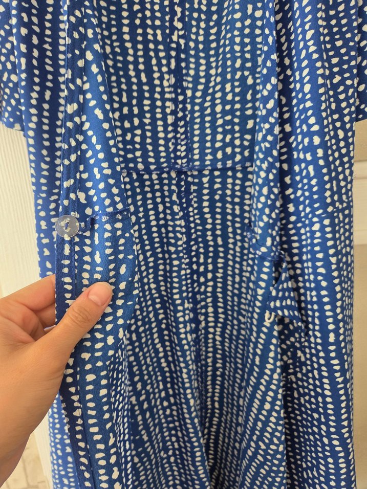 mango lacivert elbise - Görsel 4