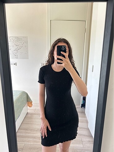 Pull&Bear siyah mini elbise