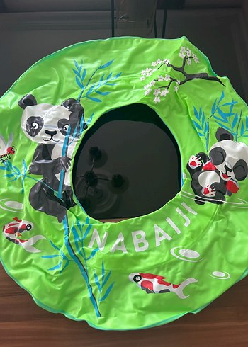 Renkli Yeşil Panda Desenli Çocuk Deniz Simidi - Görsel 2