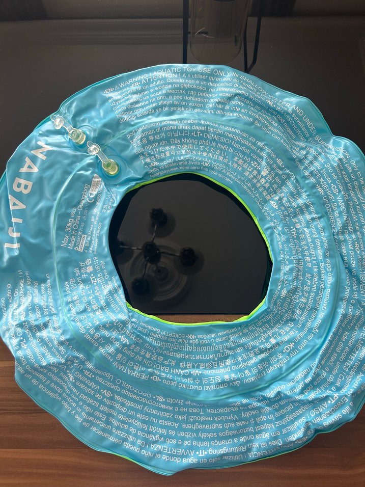 Renkli Yeşil Panda Desenli Çocuk Deniz Simidi - Görsel 3