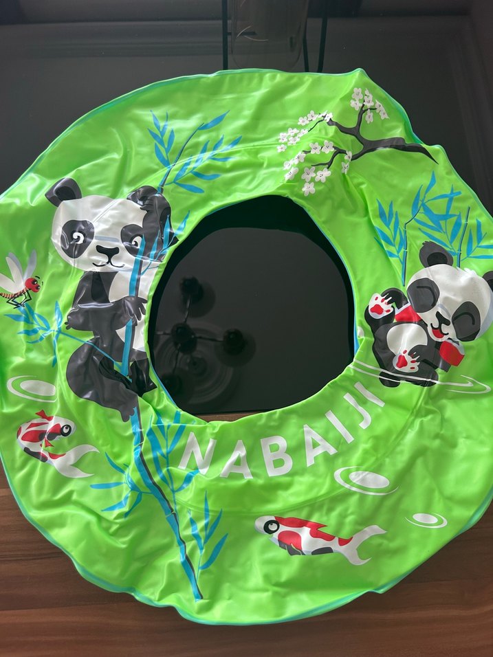 Renkli Yeşil Panda Desenli Çocuk Deniz Simidi - Görsel 2