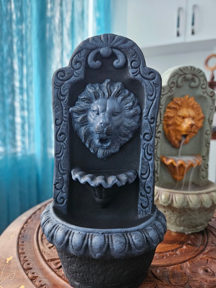 Geri akış tütsülük. Aslan Figürlü Dekoratif Su Şelalesi - Görsel 2