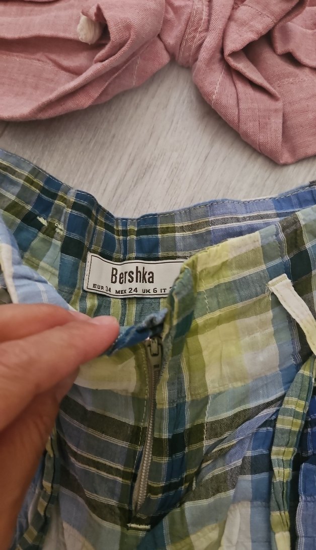 Kadın Pembe Düğmeli Mini Şort 2 adet - Görsel 2