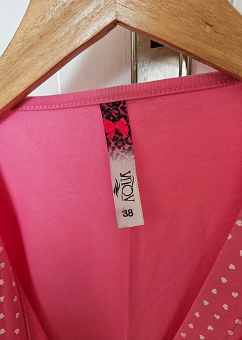 Diger Pembe V Yaka Lohusa Sabahlık ve tişört - Görsel 6