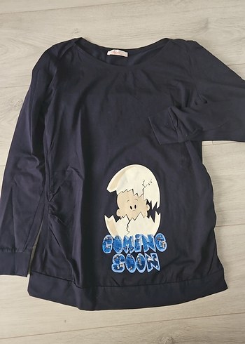 Diger Pembe V Yaka Lohusa Sabahlık ve tişört - Görsel 3