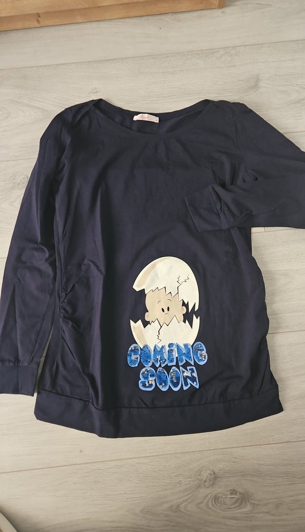 Diger Pembe V Yaka Lohusa Sabahlık ve tişört - Görsel 3