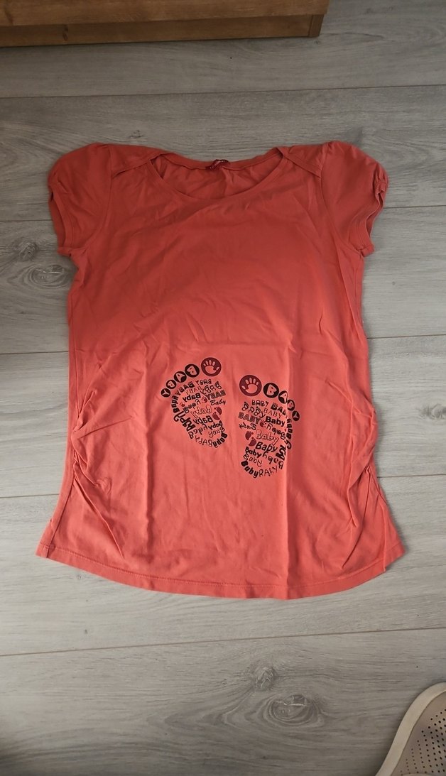 Diger Pembe V Yaka Lohusa Sabahlık ve tişört - Görsel 2