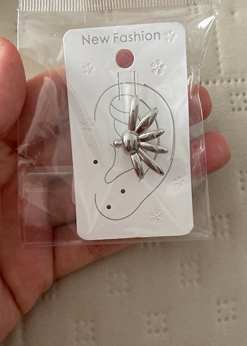 Beden beyaz Renk Güneş ear cuff gümüş renk
