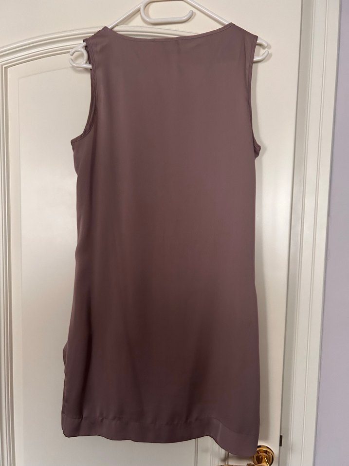 Mini Saten Fırfırlı Elbise - Görsel 4