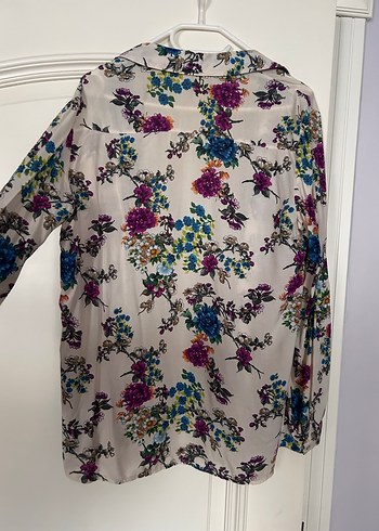 Çiçek Desenli Kadın Gömlek - Görsel 4