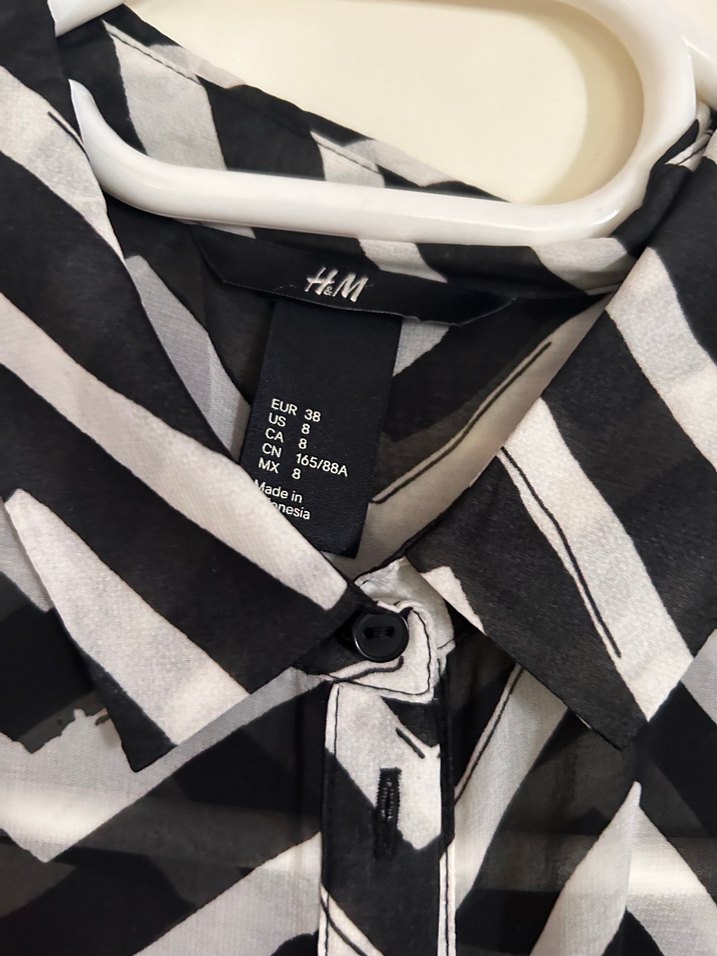 Gri Zebra Desenli Kolsuz Gömlek - Görsel 3