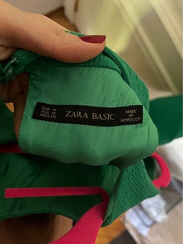38 Beden yeşil Renk Zara mini elbise