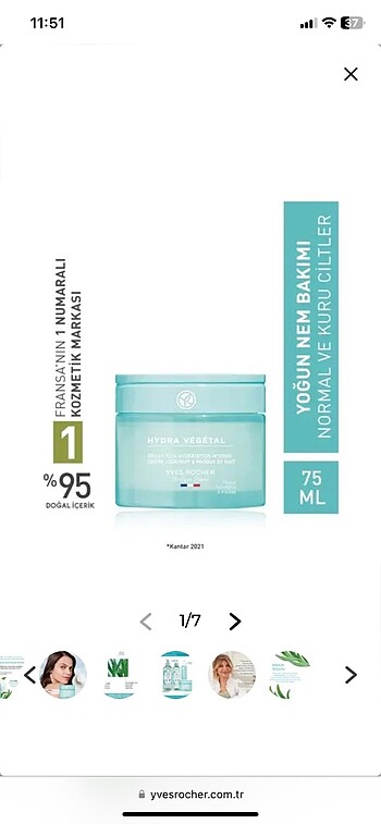 Beden Yves rocher hydra vegetal