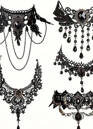 American Vintage 5 li Gothic Vintage Kolye