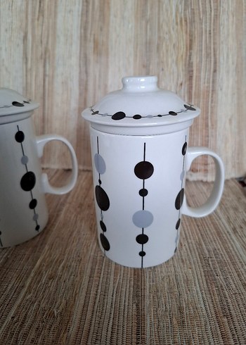 Kapaklı süzgeçli bitki çayı kupası - Görsel 2