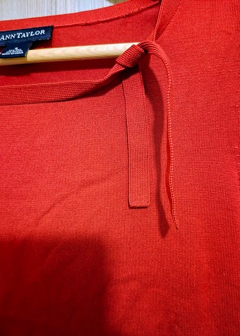 Ann Taylor kırmızı ipek bluz - Görsel 5