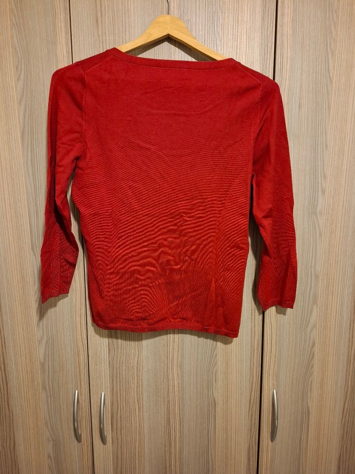 Ann Taylor kırmızı ipek bluz - Görsel 4