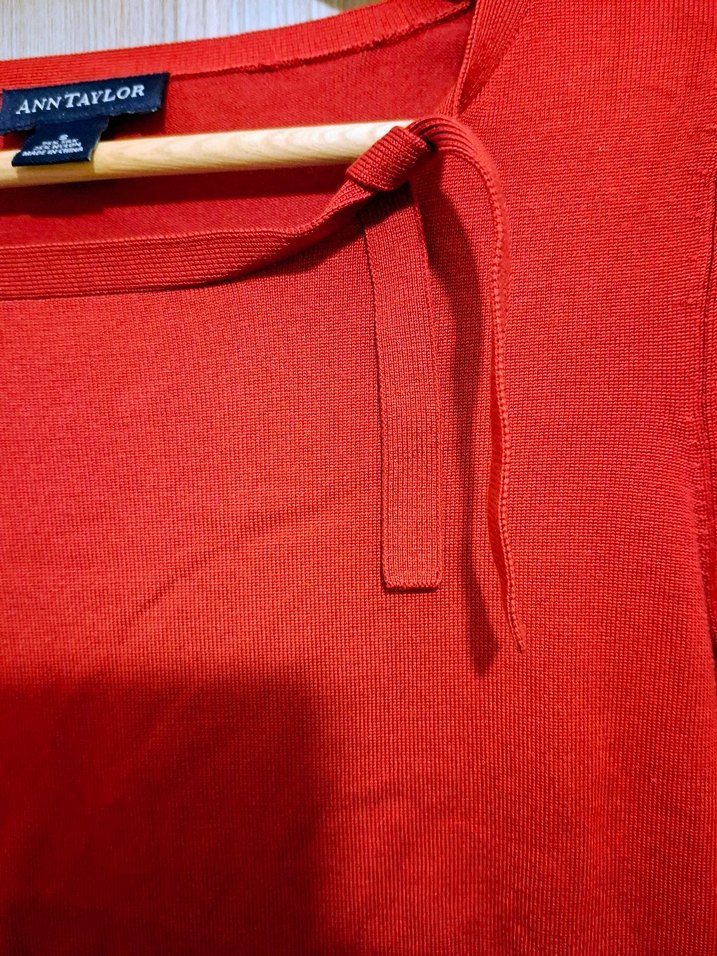 Ann Taylor kırmızı ipek bluz - Görsel 5