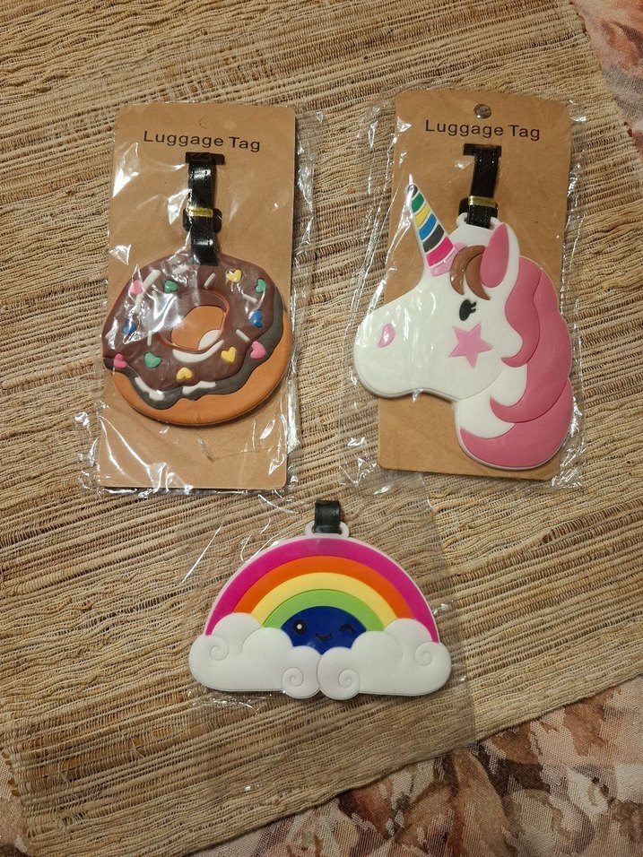 Pembe Unicorn Figürlü Bagaj Etiketi - Görsel 3