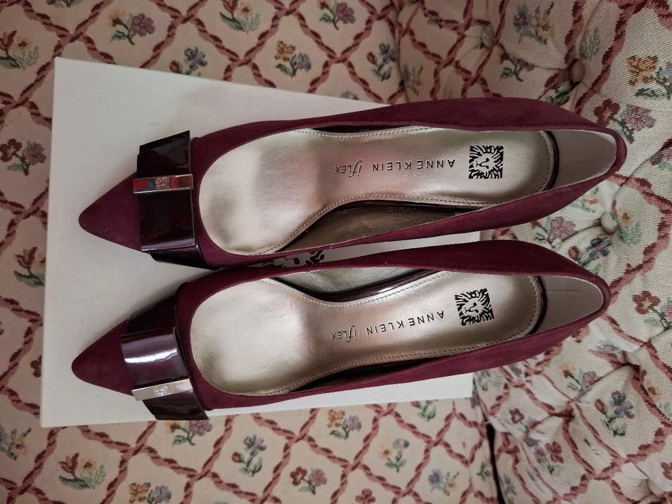 Anne Klein flex bordo şık ayakkabı  8M - Görsel 5