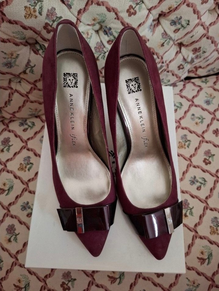 Anne Klein flex bordo şık ayakkabı  8M - Görsel 3