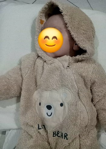 Kürklü Kapüşonlu Bebek Tulumu - Görsel 2