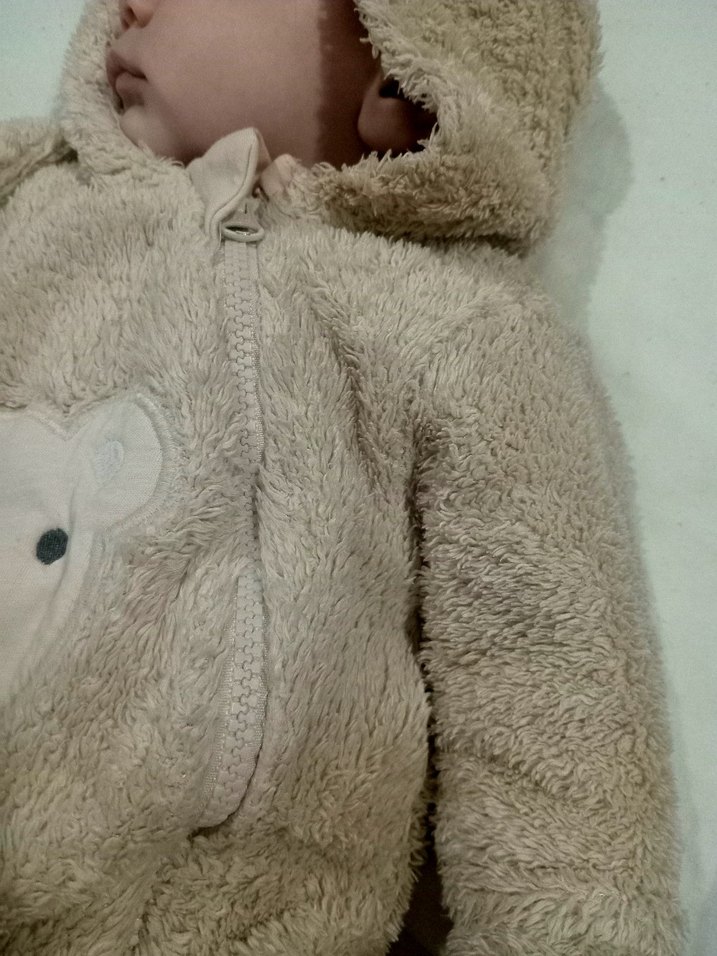 Kürklü Kapüşonlu Bebek Tulumu - Görsel 3