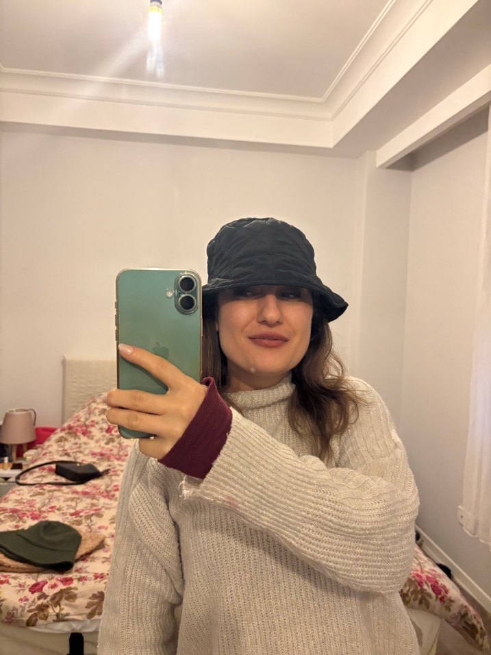 Koyu Gri Örgü Kadın Bere 3 adet - Görsel 3