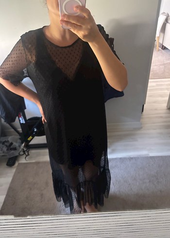 m Beden Bershka tül elbise