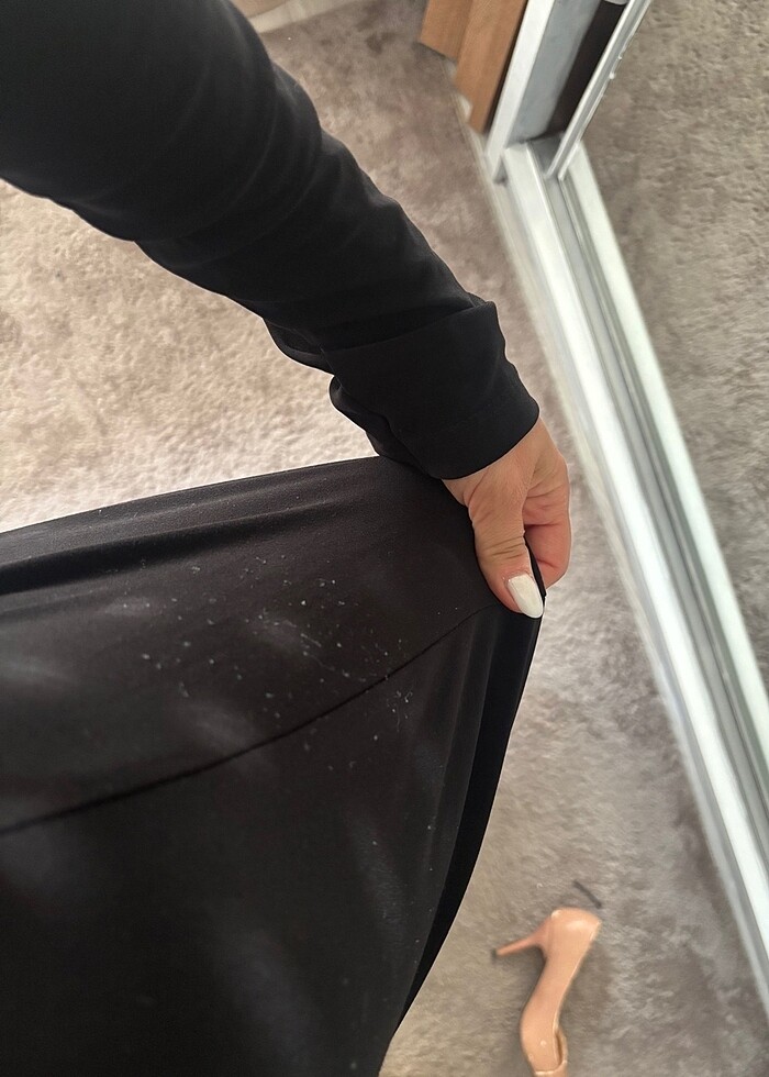 Likralı uzun elbise - Görsel 5