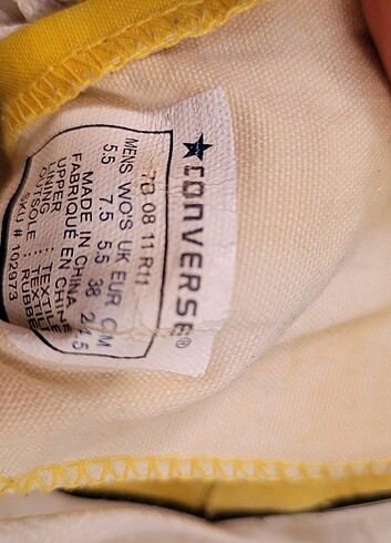 38 Beden sarı Renk Sarı converse bayan spor ayakkabı 
