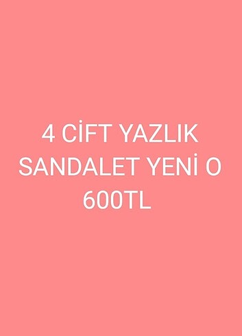 Diğer 1AYAKKABI FİYATINA 4CİFT SANDALET YENİ HİÇ GİYİLMEDİ 39/40