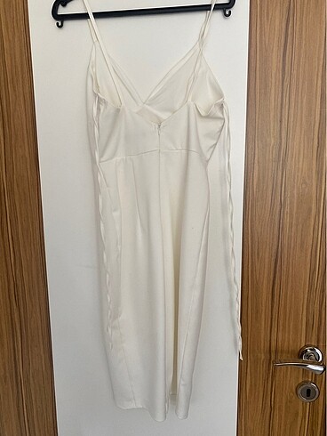 Trendyol & Milla Beyaz elbise nikah elbisesi midi boy