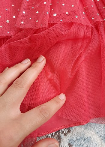 Kat Kat Fırfırlı Kız Çocuk Elbise - Görsel 5