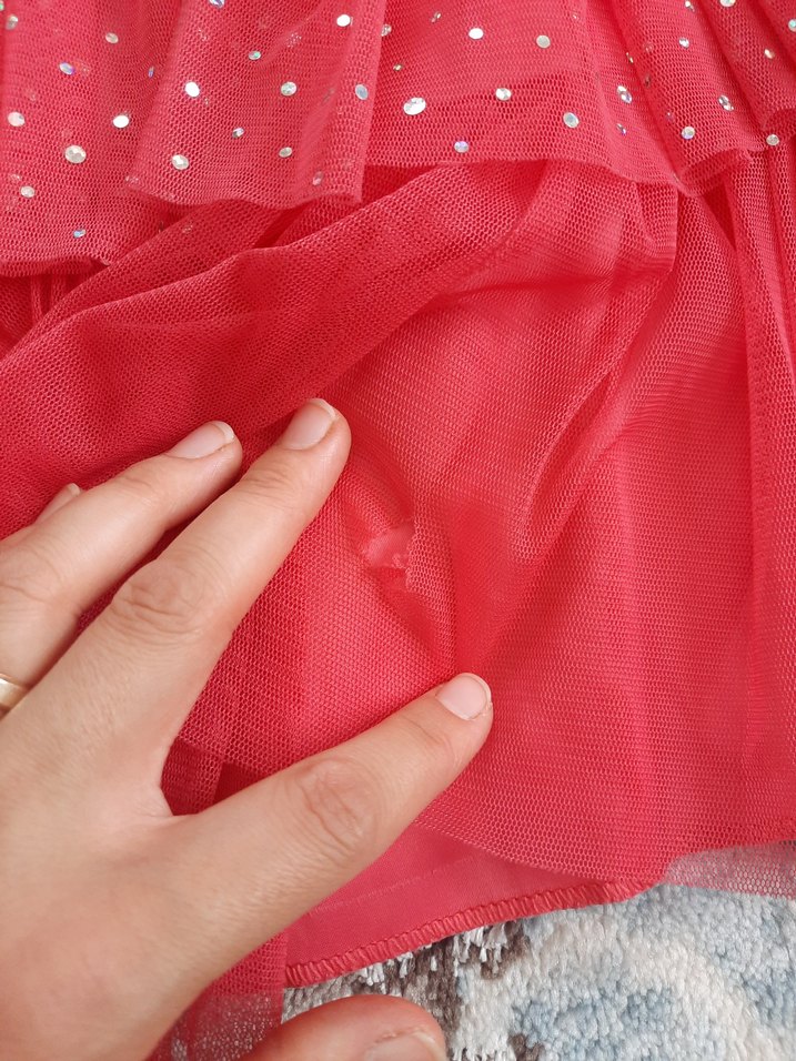 Kat Kat Fırfırlı Kız Çocuk Elbise - Görsel 5