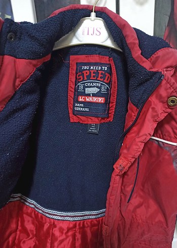 Koyu Kırmızı Fermuarlı Erkek Çocuk Mont - Görsel 5