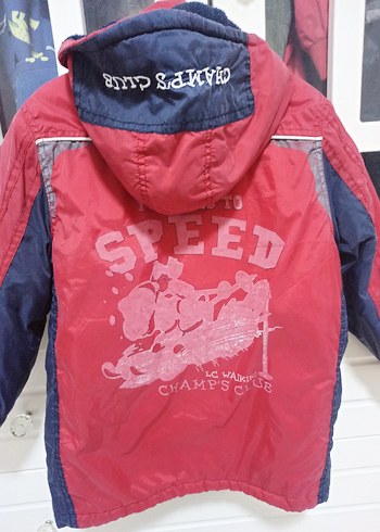 Koyu Kırmızı Fermuarlı Erkek Çocuk Mont - Görsel 4