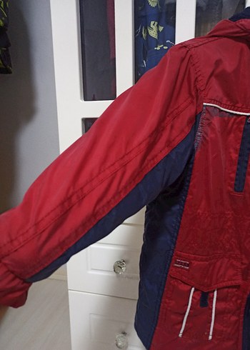 Koyu Kırmızı Fermuarlı Erkek Çocuk Mont - Görsel 2