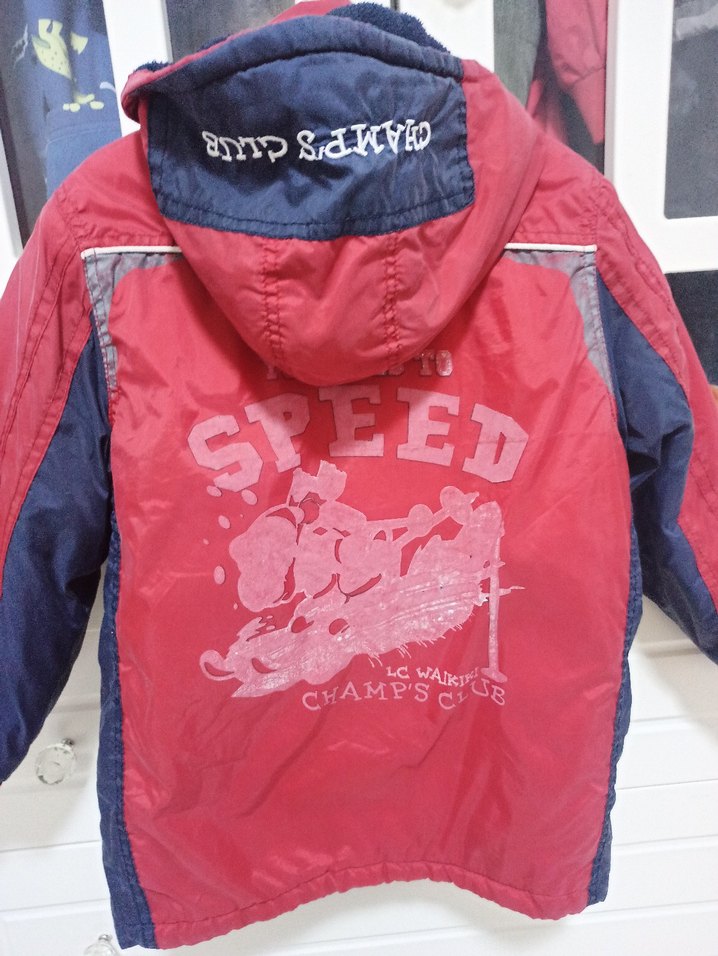 Koyu Kırmızı Fermuarlı Erkek Çocuk Mont - Görsel 4